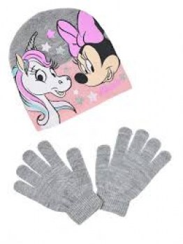conjunto gorro+guantes minnie-unicornio